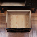 時代箪笥／黒塗庄内閂付小箪笥　スタンド付き【Small chest with metal stand】 [j1205]　Japanese Antique Furniture