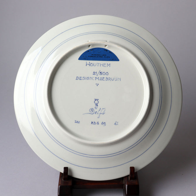 ロイヤルデルフト イヤープレート(25.4cm) 1989年【royal  delft year plate 1989】 [DFB89]