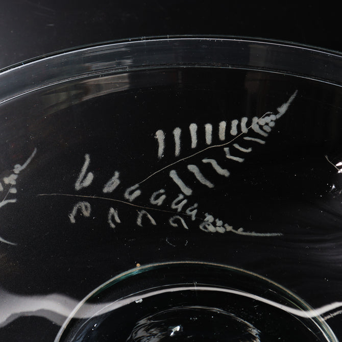 羊歯紋様ガラス鉢 [IZ511]