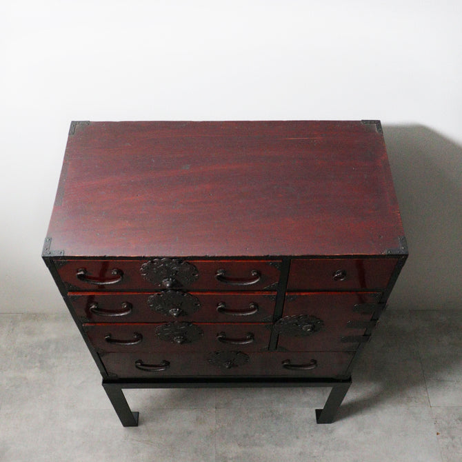 庄内小箪笥　スタンド付き【Syounai smallchest with metal stand】 [j1207]　Japanese Antique Furniture