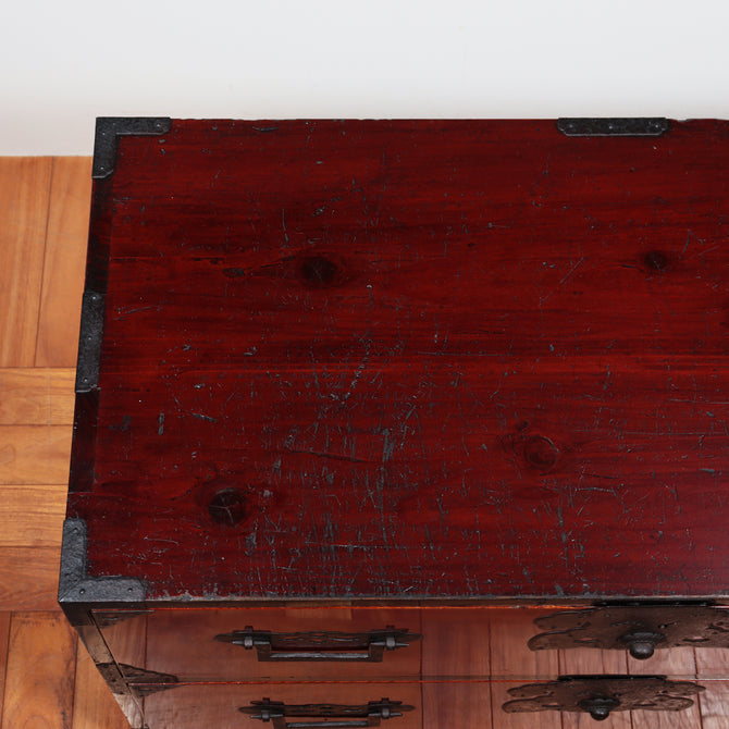 時代箪笥／庄内兜金具衣裳箪笥【 Shonai clothing chest 】 [j1115]Japanese Antique Furniture