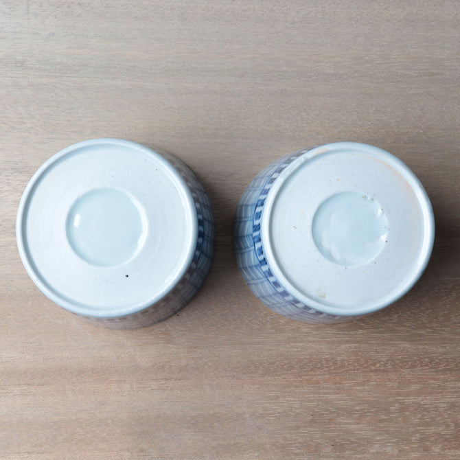 矢羽根文様蕎麦猪口　一客　【OLD IMARI SOBA CHOKO -soba noodle cup 1pc】[p0354]