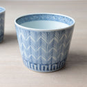矢羽根文様蕎麦猪口　一客　【OLD IMARI SOBA CHOKO -soba noodle cup 1pc】[p0354]