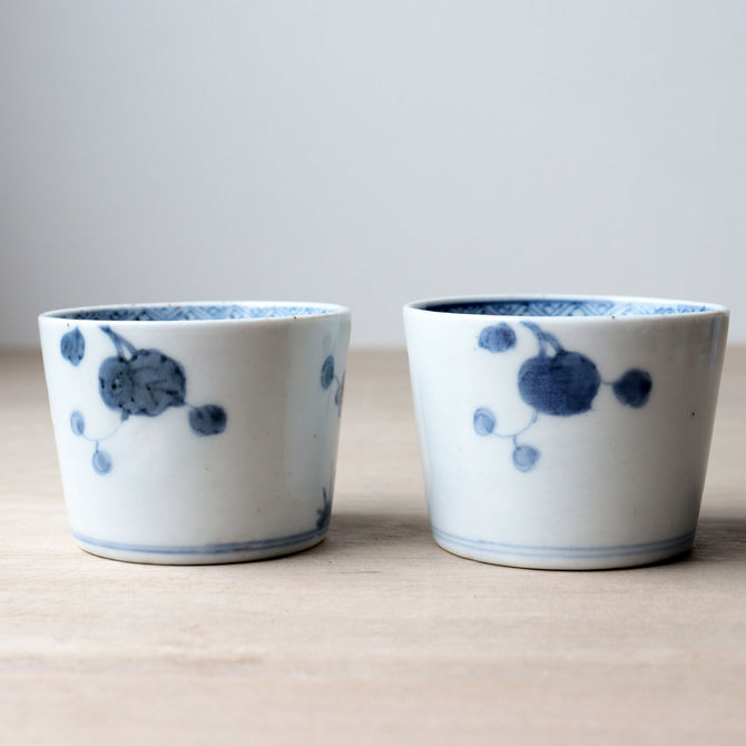 古伊万里草花紋様蕎麦猪口　1客【OLD IMARI SOBA CHOKO -soba noodle cup 1pc】[p0352]