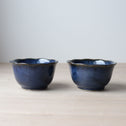 瑠璃釉山水図向付五客　【Blue glazed MUKOUZUKE 5pcs】[p0356]