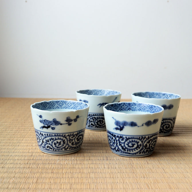松竹梅蛸唐草蕎麦猪口 一客　【OLD IMARI SOBA CHOKO -soba noodle cup 1pc】[p0355]