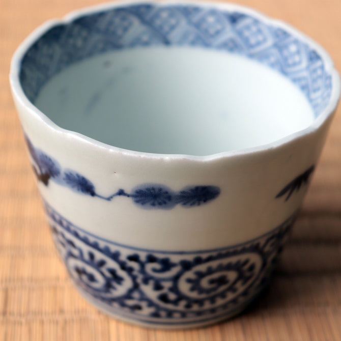 松竹梅蛸唐草蕎麦猪口 一客　【OLD IMARI SOBA CHOKO -soba noodle cup 1pc】[p0355]