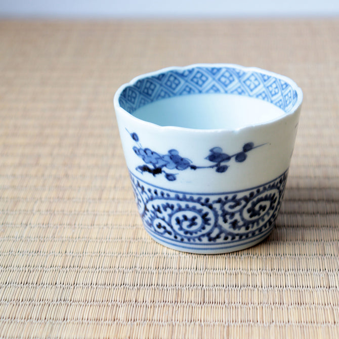 松竹梅蛸唐草蕎麦猪口 一客　【OLD IMARI SOBA CHOKO -soba noodle cup 1pc】[p0355]