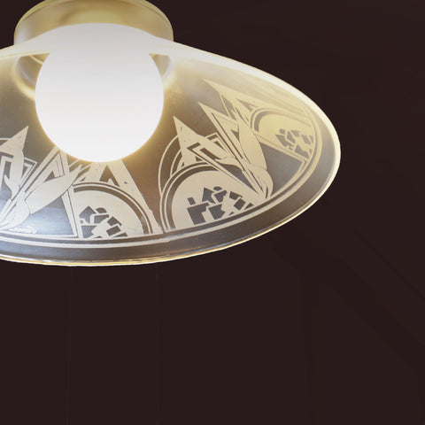 電笠　(Vianne製フレンチヴィンテージ　ランプシェード)【Vianne lampshade 】　[s1494]