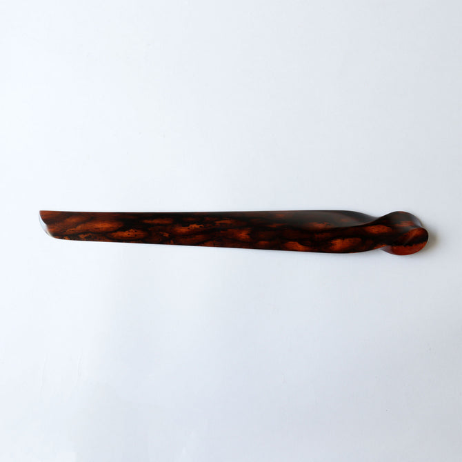 黒田辰秋作　縞柿紙刀【Black persimmon paper sword by Kuroda Tatsuaki】[k0600]