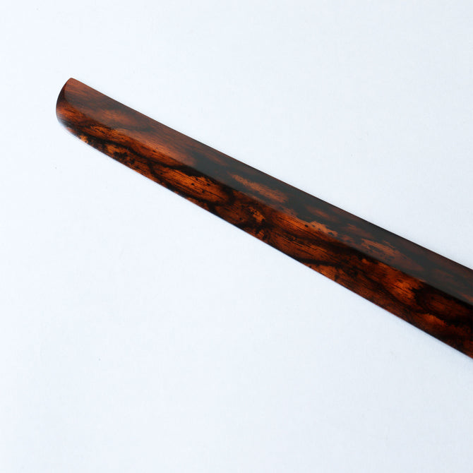 黒田辰秋作　縞柿紙刀【Black persimmon paper sword by Kuroda Tatsuaki】[k0600]