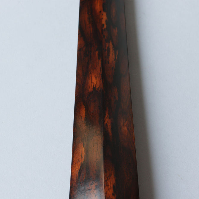 黒田辰秋作　縞柿紙刀【Black persimmon paper sword by Kuroda Tatsuaki】[k0600]