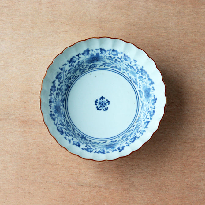 古伊万里牡丹唐草膾皿　一客　【OLD IMARI Bowl】[p0359]
