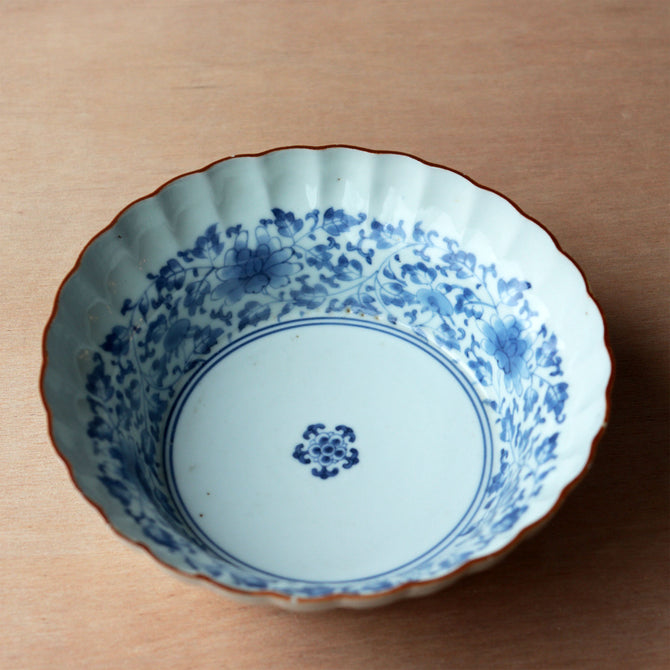 古伊万里牡丹唐草膾皿　一客　【OLD IMARI Bowl】[p0359]