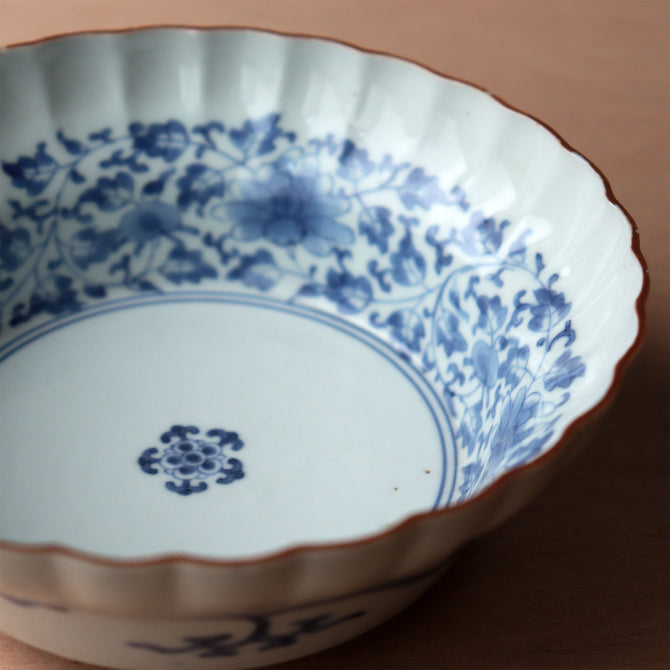 古伊万里牡丹唐草膾皿　一客　【OLD IMARI Bowl】[p0359]