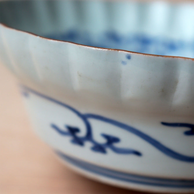 古伊万里牡丹唐草膾皿　一客　【OLD IMARI Bowl】[p0359]