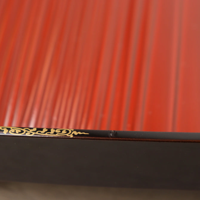 付目吸物膳 5客揃い 【Lacquered tray 5-piece Set with Makie decoraitions 】[L0011]