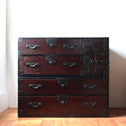 ◆ご商談中ーSales pending◆時代箪笥／米沢兜金具衣裳箪笥【Yonezawa clothing chest 】 [j1098]　Japanese Antique Furniture