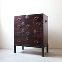 米沢桜紋金具小箪笥　スタンド付き【Yonezawa smallchest with metal stand】 [j1213]　Japanese Antique Furniture