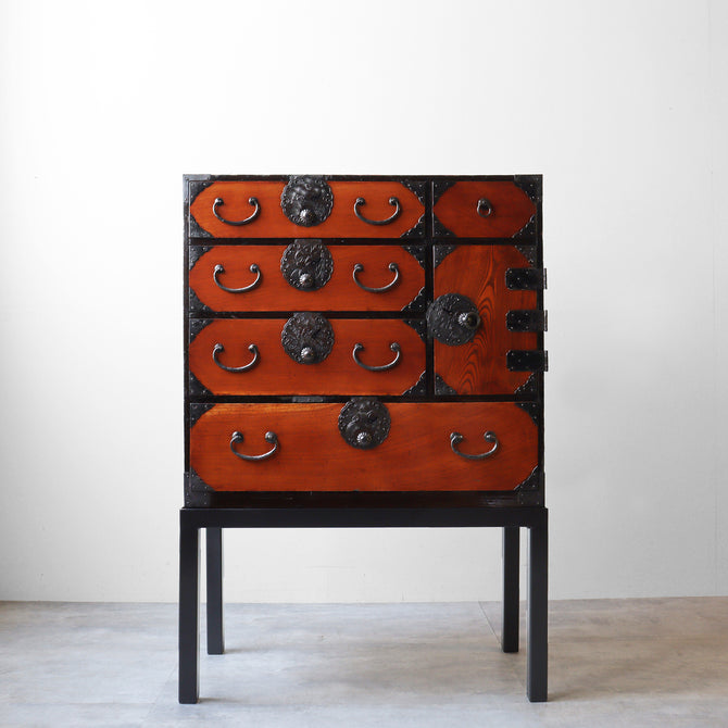 庄内小箪笥　スタンド付き【Shounai small chest with metal stand】 [j1214]　Japanese Antique Furniture