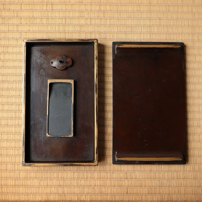 蟹硯箱[k0614]【 Inkstone Box with Crab Design】