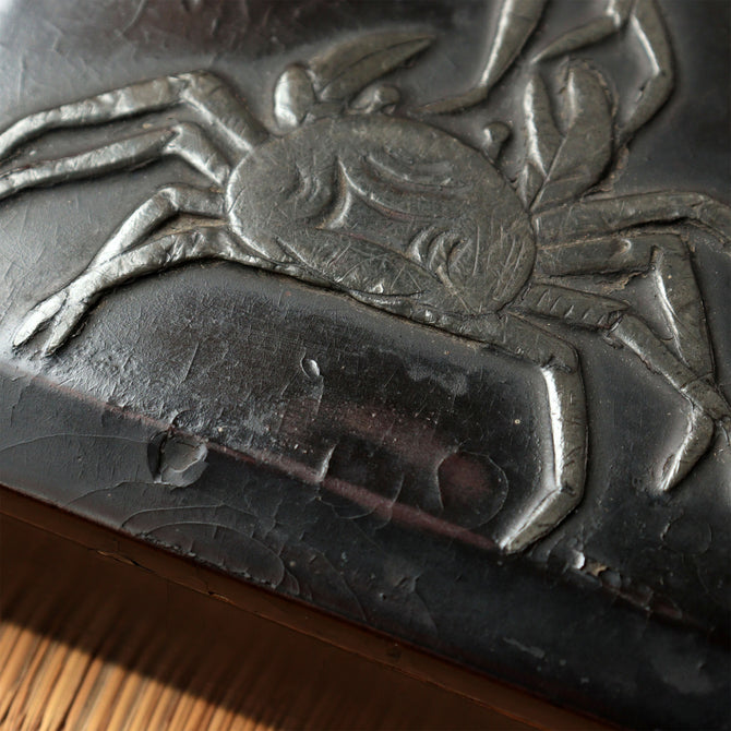 蟹硯箱[k0614]【 Inkstone Box with Crab Design】
