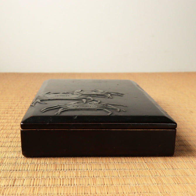 蟹硯箱[k0614]【 Inkstone Box with Crab Design】