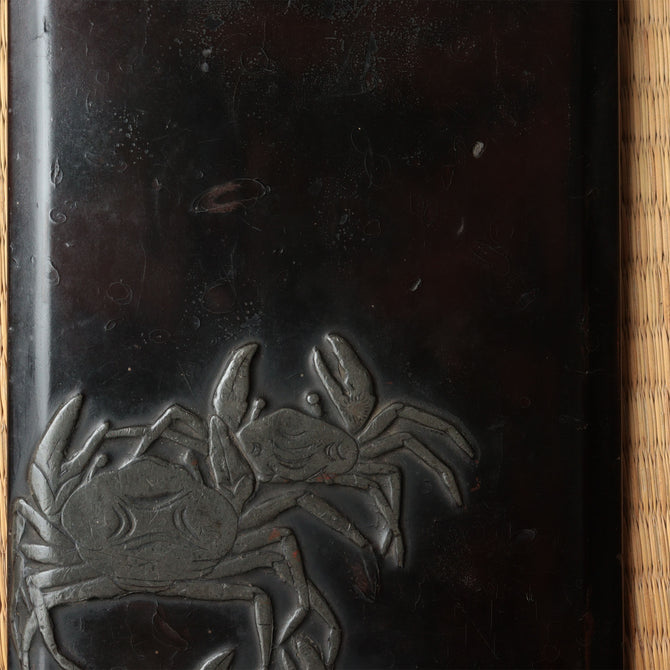 蟹硯箱[k0614]【 Inkstone Box with Crab Design】