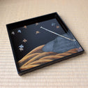 苫船水千鳥　硯蓋【Suzuributa tray with Tomabune boat and Chidori plovers 】[k0615]