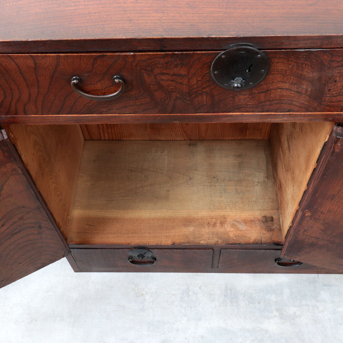 時代箪笥／欅帳場箪笥【KEYAKI CHŌBA-DANSU Merchant's chest】 [j1216]Japanese Antique Furniture