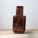 益子 角壷　白石蒋 作【 Square pot by Takashi Shiraishi 】 [k0617]