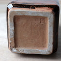 益子 角壷　白石蒋 作【 Square pot by Takashi Shiraishi 】 [k0617]