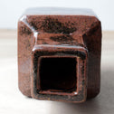 益子 角壷　白石蒋 作【 Square pot by Takashi Shiraishi 】 [k0617]