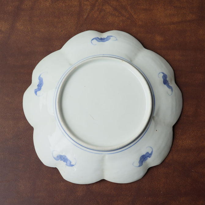 伊万里赤絵桜形皿　5客[p0344]