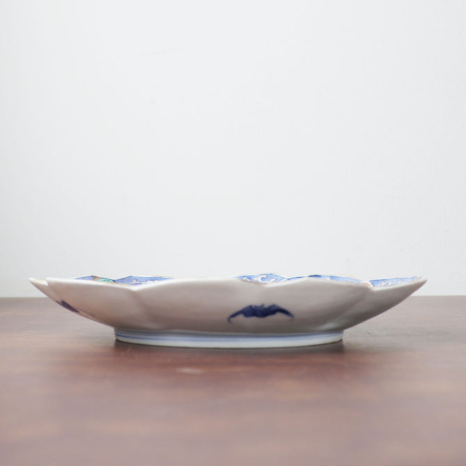 伊万里赤絵桜形皿　5客[p0344]