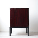 時代箪笥／黒塗庄内閂付小箪笥　スタンド付き【Small chest with metal stand】 [j1221]　Japanese Antique Furniture