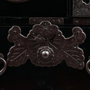 時代箪笥／黒塗庄内閂付小箪笥　スタンド付き【Small chest with metal stand】 [j1221]　Japanese Antique Furniture