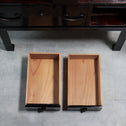 時代箪笥／黒塗庄内閂付小箪笥　スタンド付き【Small chest with metal stand】 [j1221]　Japanese Antique Furniture