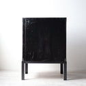 時代箪笥／黒塗庄内閂付小箪笥　スタンド付き【Small chest with metal stand】 [j1222]　Japanese Antique Furniture