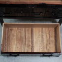 時代箪笥／黒塗庄内閂付小箪笥　スタンド付き【Small chest with metal stand】 [j1222]　Japanese Antique Furniture