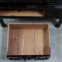 時代箪笥／黒塗庄内閂付小箪笥　スタンド付き【Small chest with metal stand】 [j1222]　Japanese Antique Furniture