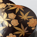 州浜形桜花紅葉図蒔絵箱[k0569]【Lacuerd small box design of cherry blossoms and maple leaves 】