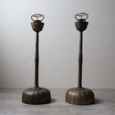 菊燈・燭台（一対）【 Pair of Candlesticks 】 [k0621]