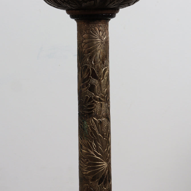 菊燈・燭台（一対）【 Pair of Candlesticks 】 [k0621]