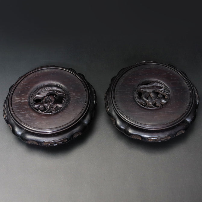 竹図対花瓶　純幸堂　正光作　[k0570]【 Vases with bamboos design made by MASAMITSU-JONKODO】