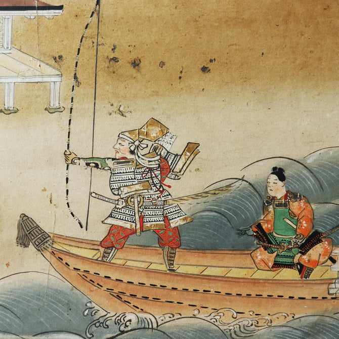 六曲屏風　平家物語絵巻【Folding screen The Tale of the Heike】　[k0595]