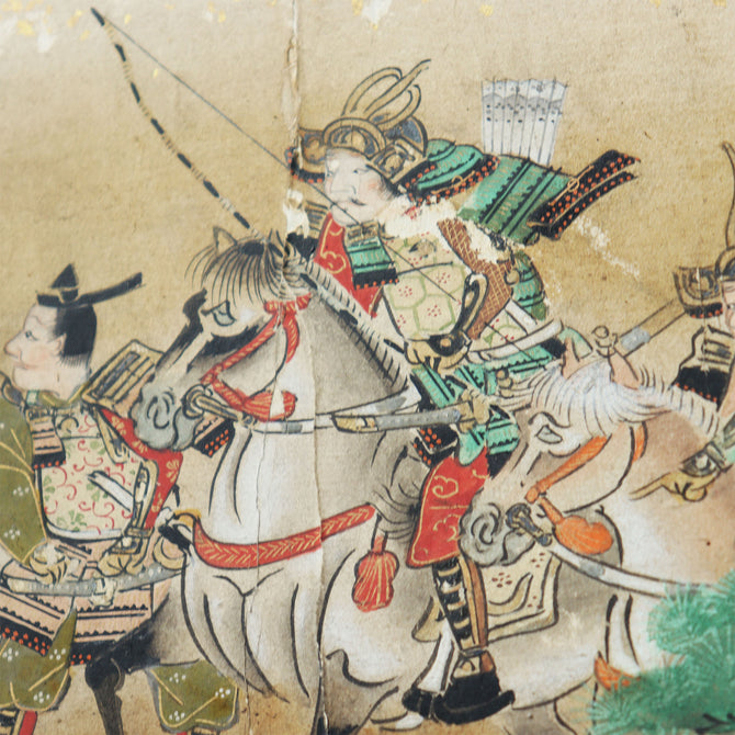 六曲屏風　平家物語絵巻【Folding screen The Tale of the Heike】　[k0595]