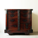 時代箪笥／閂錠付車箪笥【Wheeled chest with bar lock】 [j1188]Japanese Antique Furniture