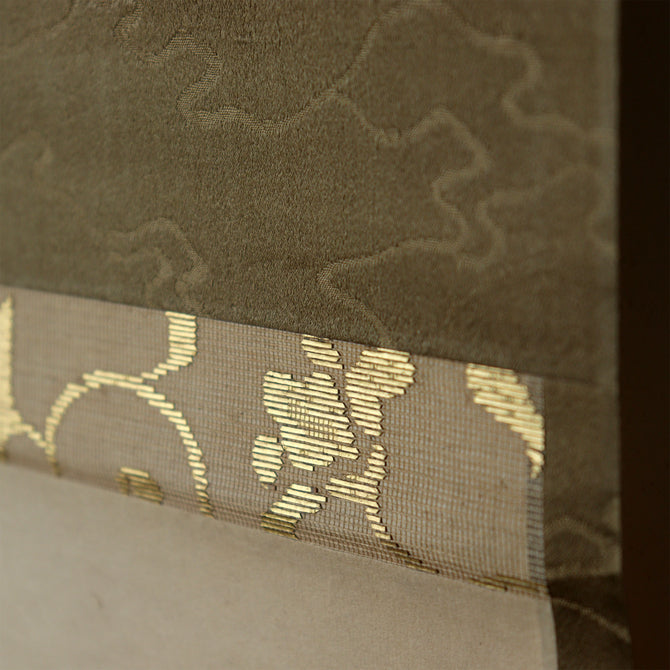 蓮月尼和歌色紙軸装　春の鶯【Calligraphy Hanging Scroll by Rengetsu-ni  】[K0596]