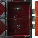 時代箪笥／庄内雪輪紋小箪笥　スタンド付き【SHOUNAI Small chest with metal stand】 [j1228]Japanese Antique Furniture